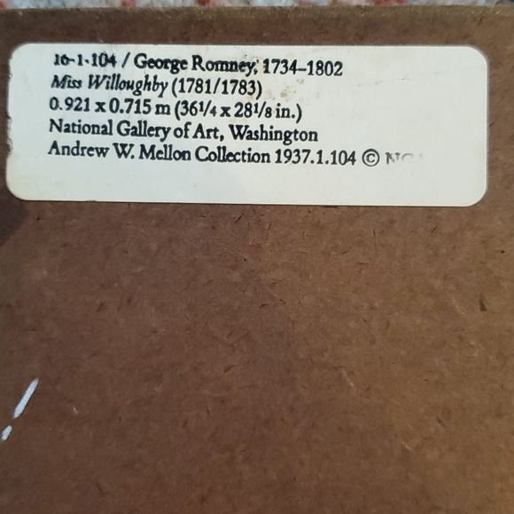 George Romney Print Miss Willoughby - Picture 3 of 3